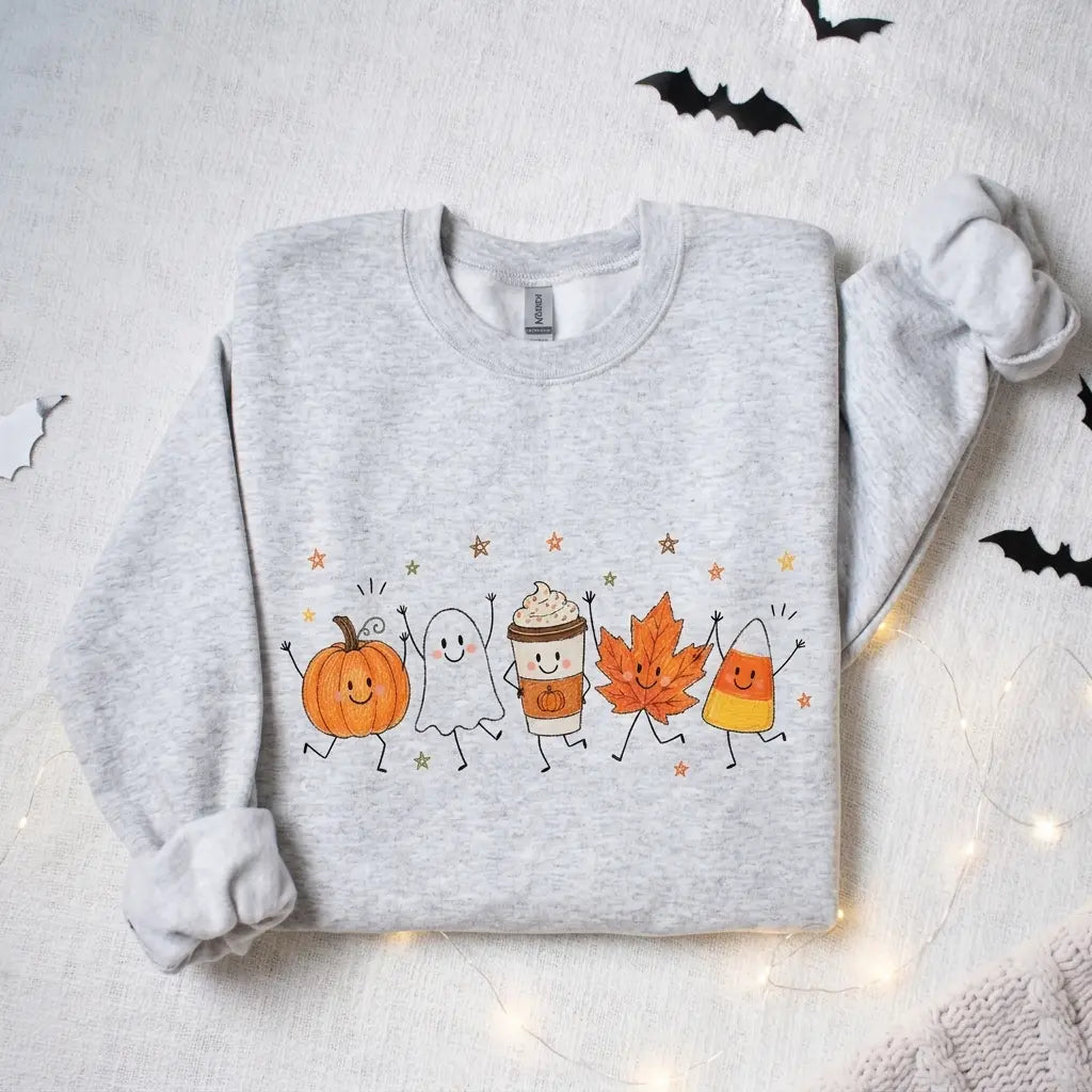 Halloween Coffee Sweatshirt, Cute Fall Shirt, Iced Coffee Lover Gift, Pumpkin Spice Latte T-Shirt, Spooky Season Drink Shirt, Autumn Tee