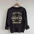 Women's Printed Hooded Sweatshirt - Sweet, Soft for Long Wear, Classic Fit Cotton Blend, Full-Sleeve Modest Athletic Casual, "Feels Like a Day in the Box" Graphic Print, Hockey Enthusiast Party Accessory (Festive & Party Supplies)