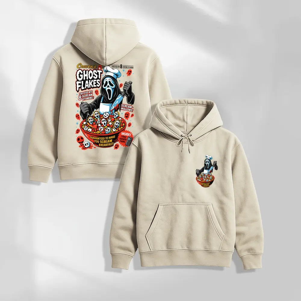 Men’s Vintage Halloween Ghost Graphic Hoodie, Funny Horror Front and Back Print Pullover Sweatshirt, Oversized Spooky Streetwear Hoodie for Halloween Party, Fall and Casual Daily Wear