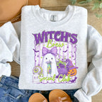 Witch's Brew Social Club Sweatshirt - Ash Grey - Sublimation - Spooky - Unisex Jersey Sweatshirt Casual Clothes