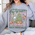 From The Windows To The Walls I'm About To Deck These Halls Sweatshirt, Funny Retro Christmas Sweater, Womens Holiday Party Shirt, Xmas Gift