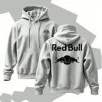 Racing Graphic Hoodie, Men's Cotton Pullover Sweatshirt, Vintage Streetwear Hoodie, Bold Back Print Casual Long Sleeve Top