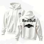 Racing Graphic Hoodie, Men's Cotton Pullover Sweatshirt, Vintage Streetwear Hoodie, Bold Back Print Casual Long Sleeve Top