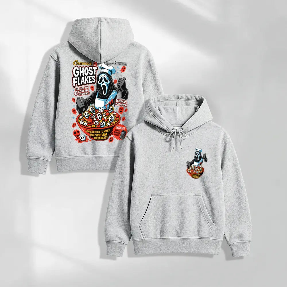 Men’s Vintage Halloween Ghost Graphic Hoodie, Funny Horror Front and Back Print Pullover Sweatshirt, Oversized Spooky Streetwear Hoodie for Halloween Party, Fall and Casual Daily Wear
